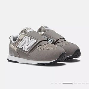 New Balance Kids 574 New-B Hook-and-Loop Sneakers Gray 3.5